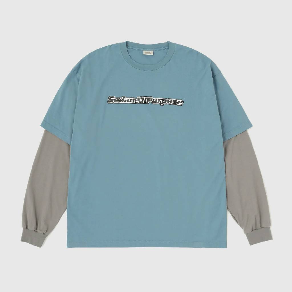 Skate Logo Layered L/S Tee #Slate x Grey [SD26S-CT05