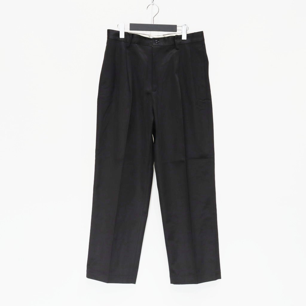 DOUBLE PLEATED CHINO TROUSERS #BLACK [23FW-WMP-PT01] – cocorozashi