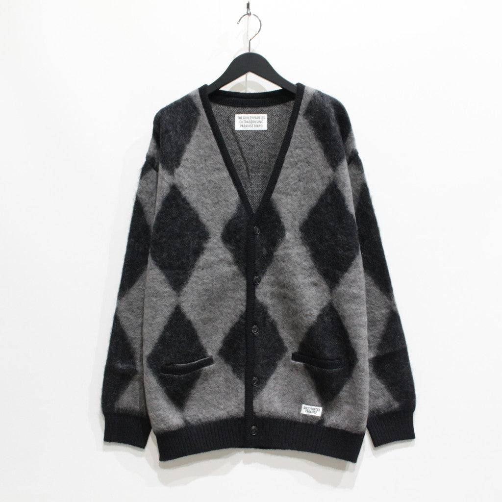 DIAMOND MOHAIR CARDIGAN #GRAY [23FW-WMK-KN19]