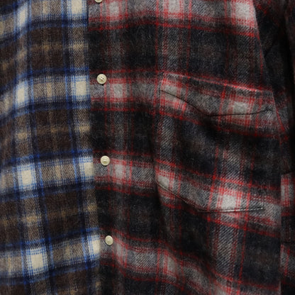 2 FACE FLANNEL SHIRT #ROYAL BRED [23AW-MS10-024]