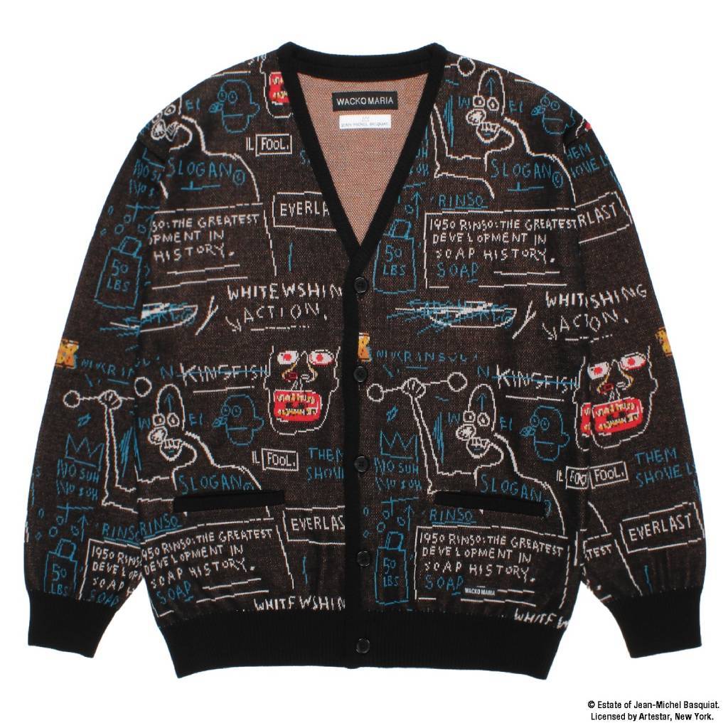 JEAN-MICHEL BASQUIAT | CARDIGAN ( TYPE-1 ) #ONE [BASQUIAT-WM-KN14