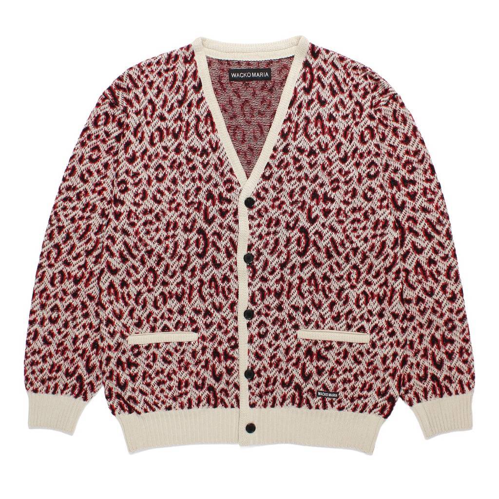 LEOPARD JACQUARD CARDIGAN #WHITE [26FW-WMK-KN13] - cocorozashi