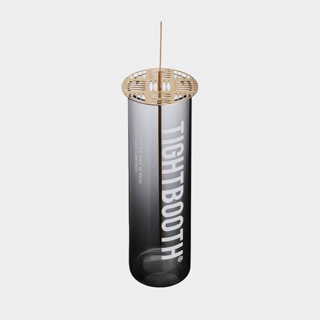GLASS INCENSE HOLDER #CLEAR BLACK [FW23-A06]