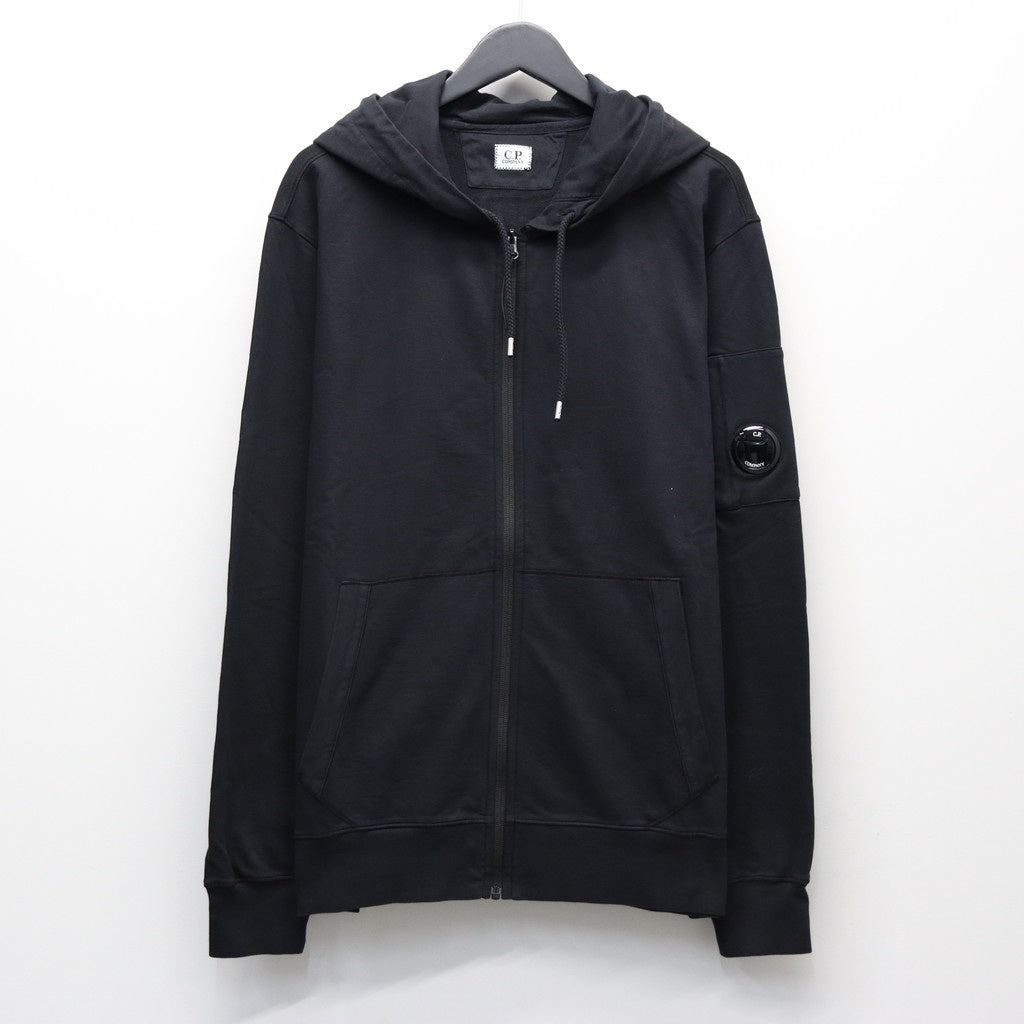 LIGHT FLEECE ZIP HOODED LENS SWEATSHIRT #BLACK 999 [20CMSS081A