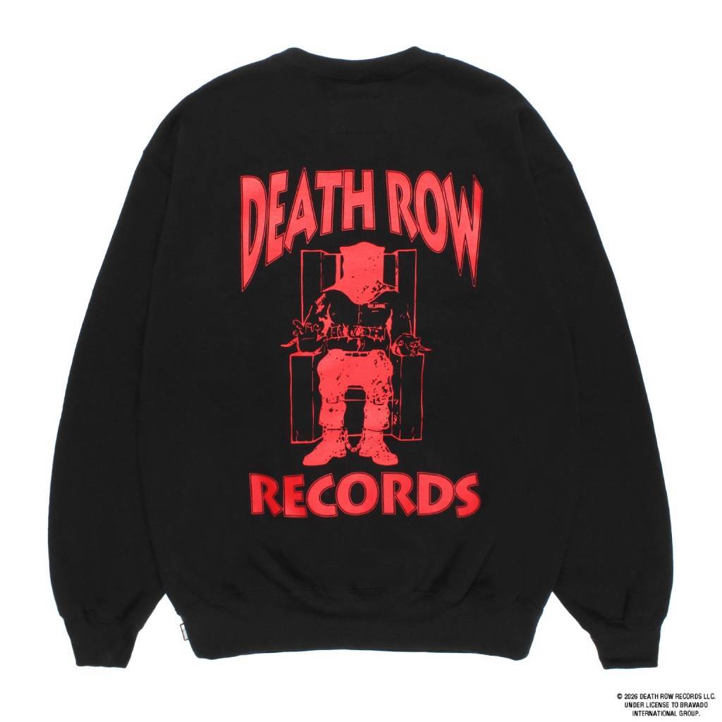 DEATH ROW RECORDS | HEAVY WEIGHT CREW NECK SWEAT SHIRT #BLACK