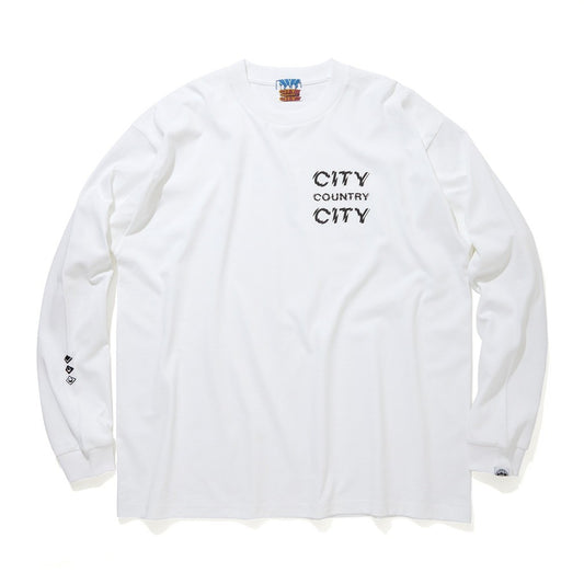 Cotton L/s T-shirt_City Country City #WHITE [CCC-241T004]