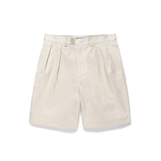 DOUBLE PLEATED CHINO SHORT TROUSERS #WHITE [24SS-WMP-PT12]