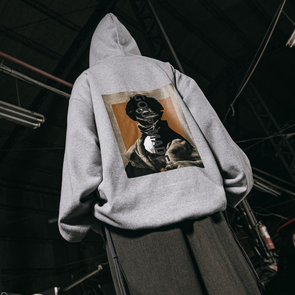 「G7-H1」 Shadow Paint Hoodie #GRAY [GOOPI-23AW-OCT-03]