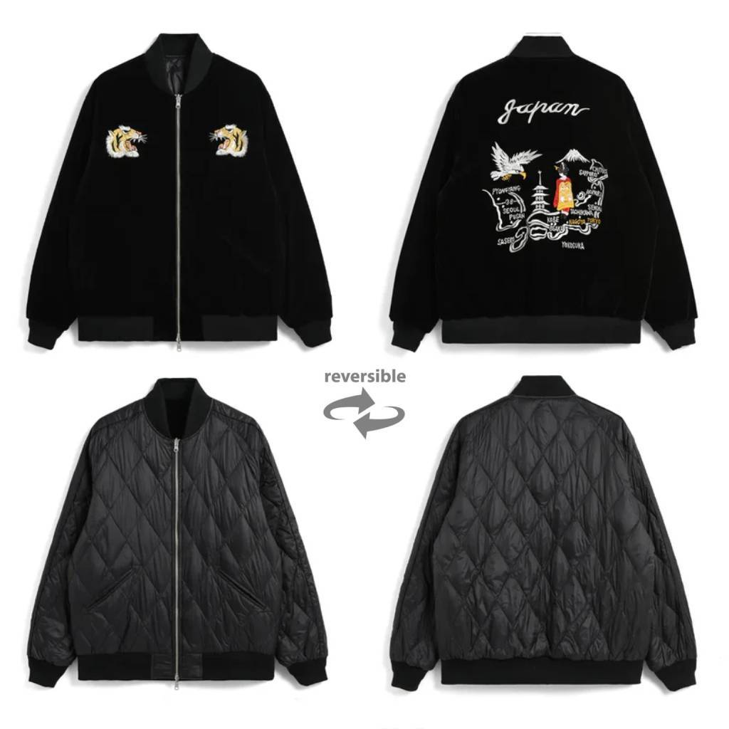 REVERSIBLE 「SKAJAN」 DOWN JACKET #BK×BK [TAION-JK04JS] – cocorozashi