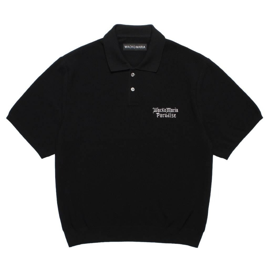 KNIT POLO SHIRT #BLACK [26SS-WMK-KN06] - cocorozashi 三重県四日市
