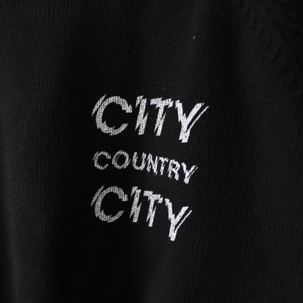 Switching Cotton Sweater_City Country City #BLACK [CCC-241K001]