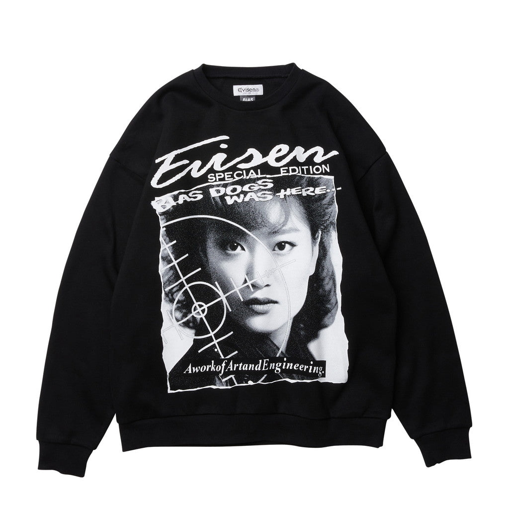 BIAS DOGS | BLOW THE NIGHT! CREW SWEAT #BLACK [23FW-BD03 