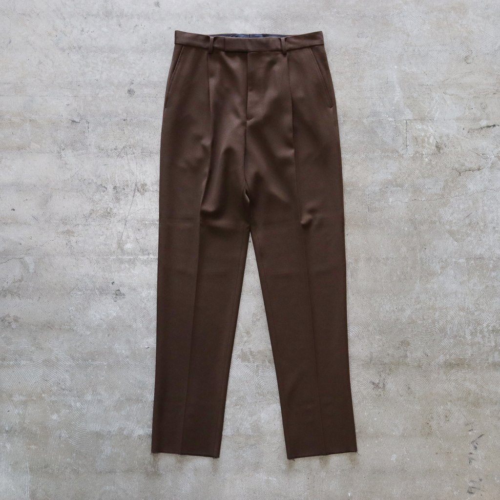 PLEATED TROUSERS #BROWN [24FWE-WMP-TR01]