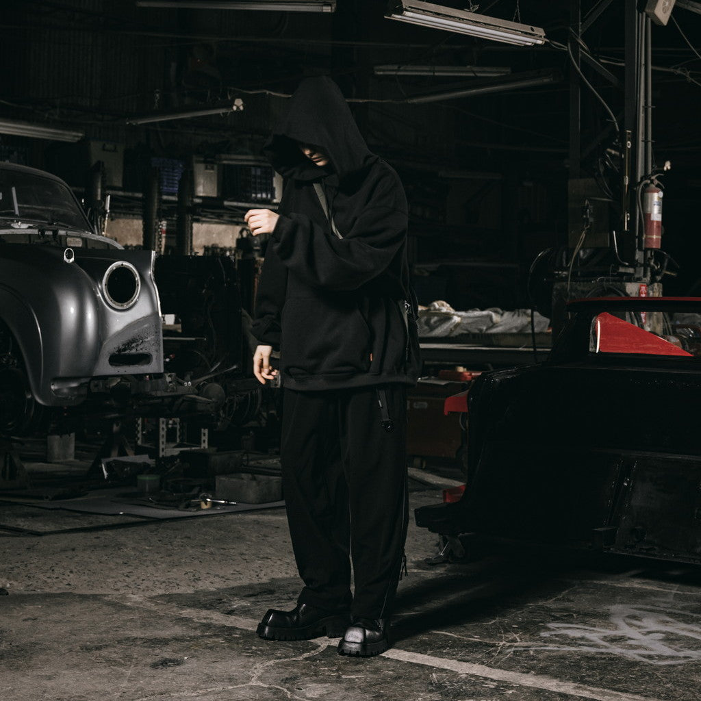 「G7-H1」 Shadow Paint Hoodie #BLACK [GOOPI-23AW-OCT-03]