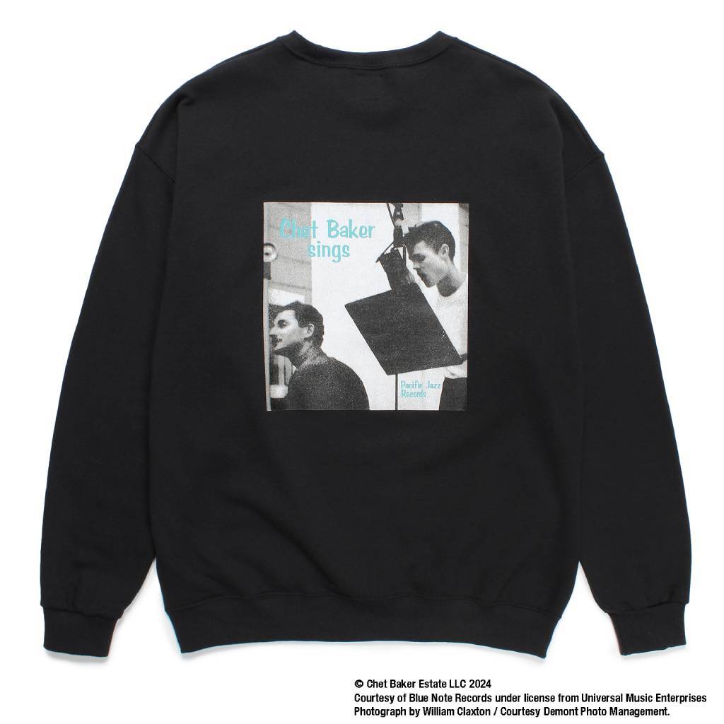 CHET BAKER | CREW NECK SWEAT SHIRT ( TYPE-1 ) #BLACK [CHETBAKER-WM-SS0