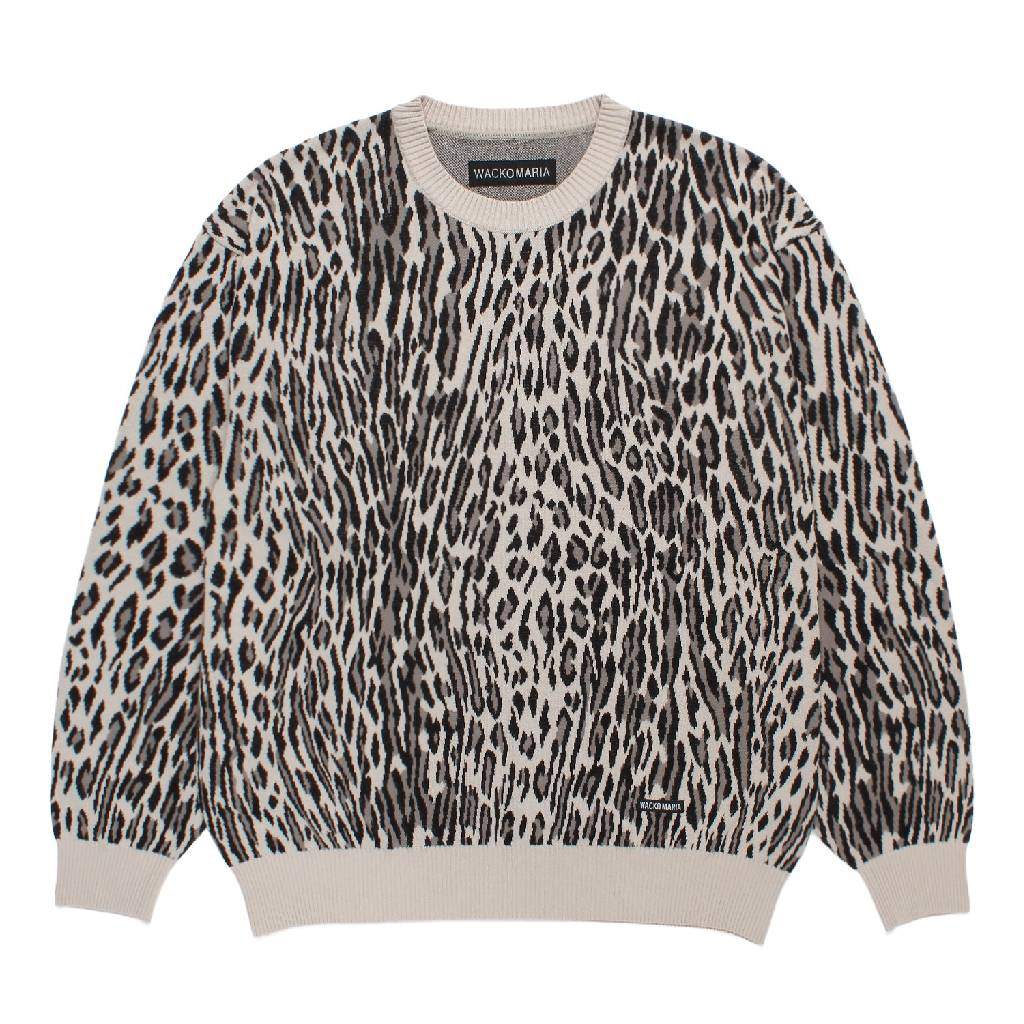 LEOPARD JACQUARD SWEATER ( TYPE-2 ) #IVORY [26SS-WMK-KN17