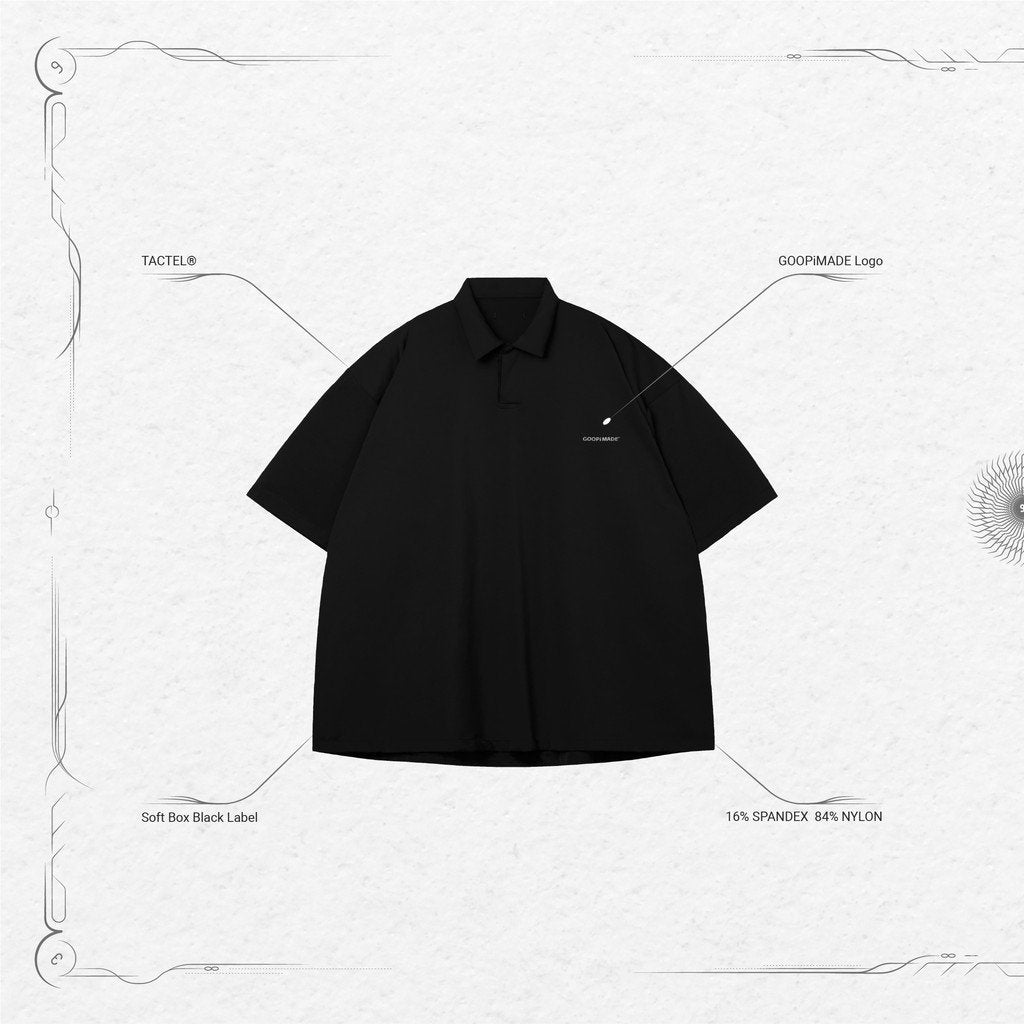 「GNV-07」 Soft Box Polo Shirt #Shadow [GOOPi-22SS-JUN-01]
