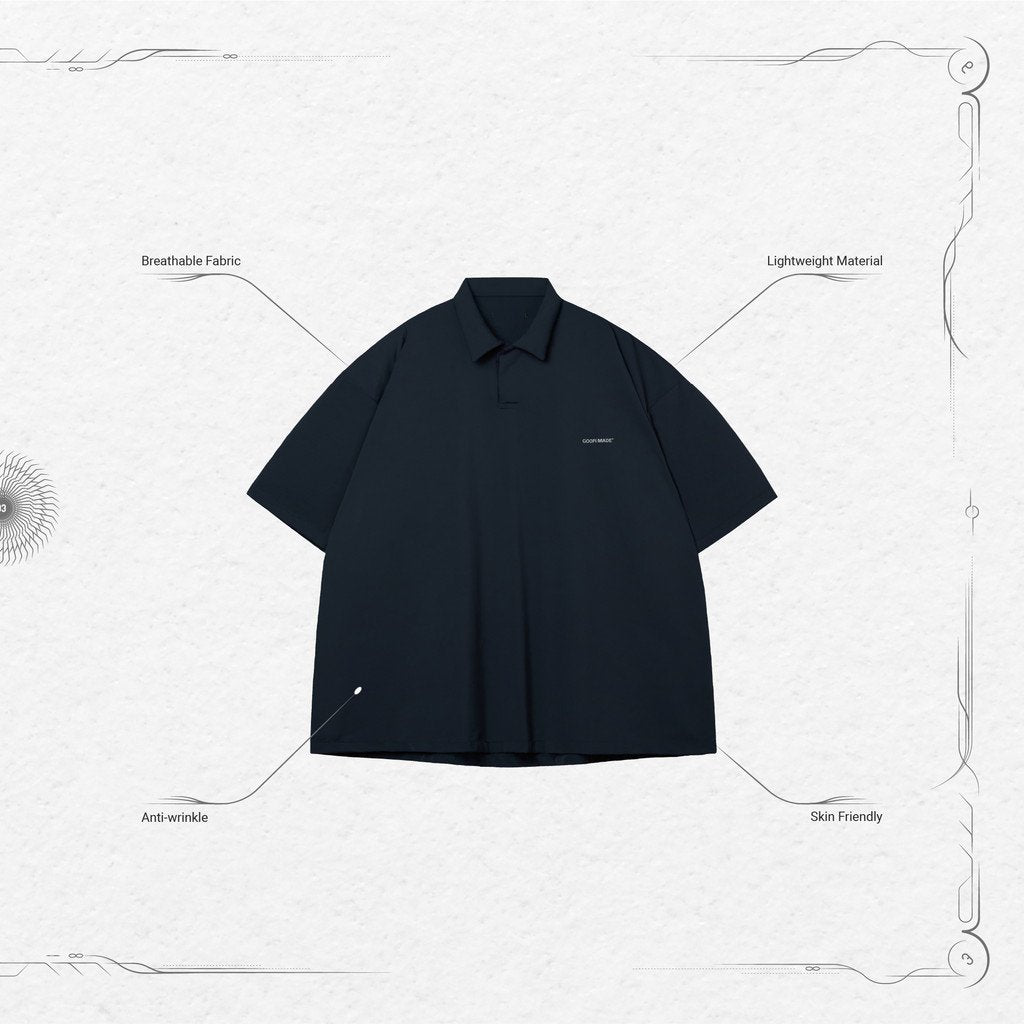 GOOPiMADE | グーピーメイド 「GNV-07」 Soft Box Polo Shirt #Bathyal