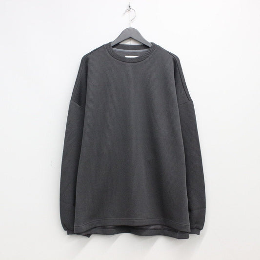 WAFFLE CREW KNIT #CHARCOAL [FW22-KN02]