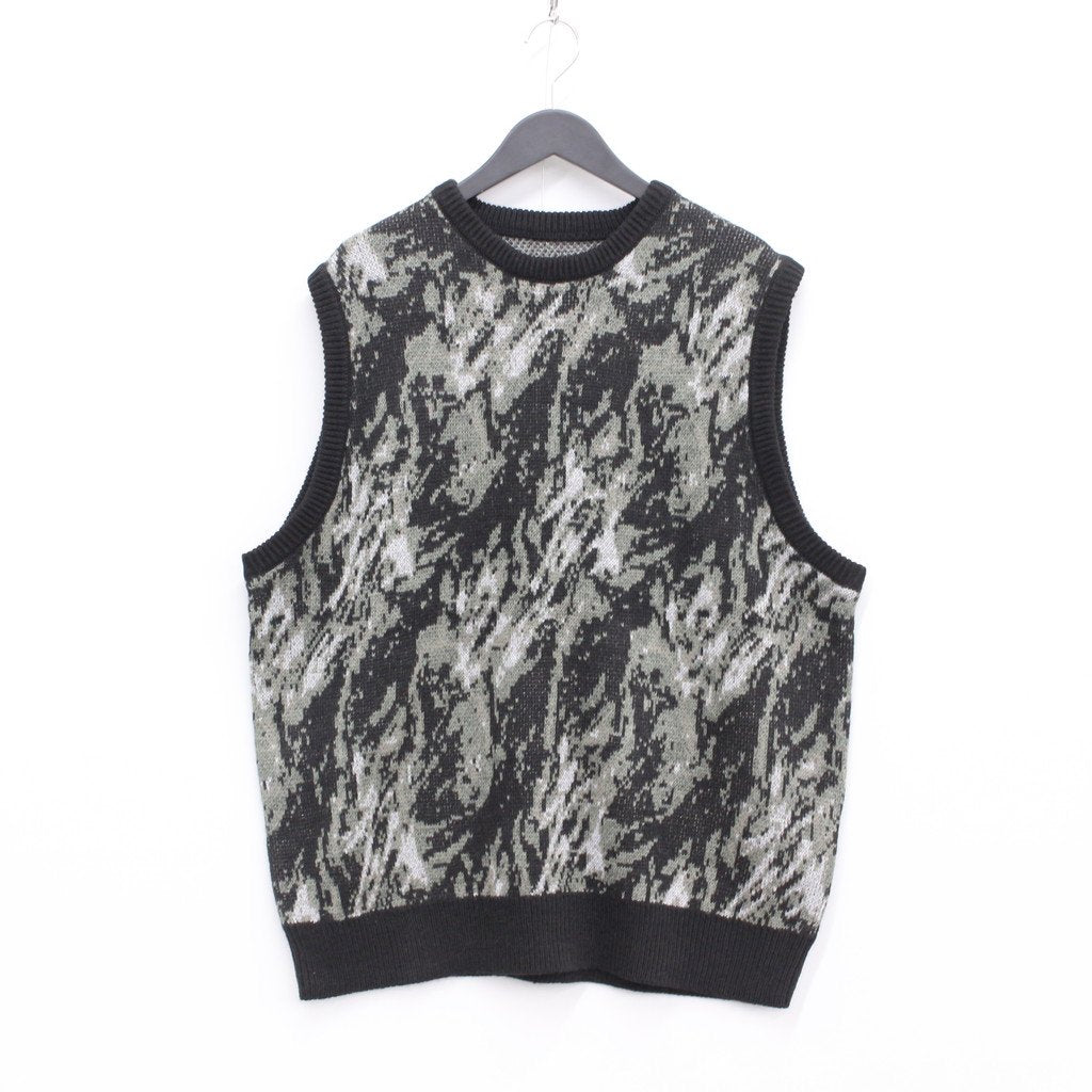 OBAKE KNIT VEST #BLACK [23SS-KN01-7331]