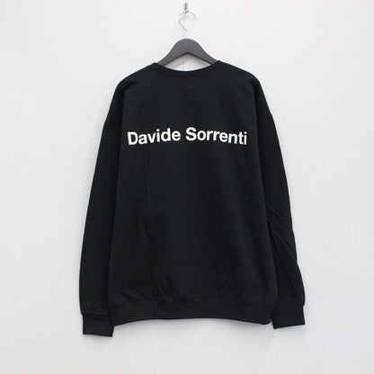 DAVIDE SORRENTI | CREW NECK SWEAT SHIRT -TYPE 3- #BLACK [DAVIDESORRENTI-WM-SS03]