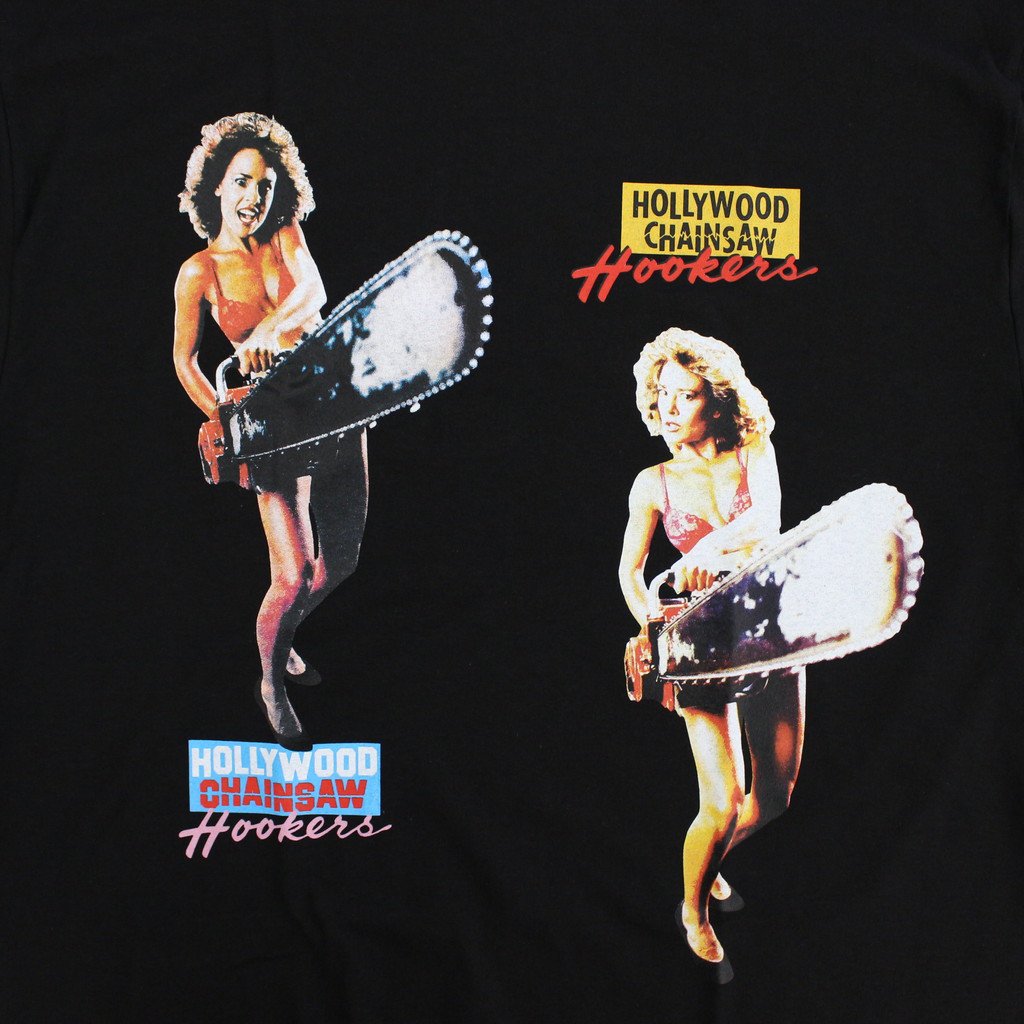 HOLLYWOOD CHAINSAW HOOKERS | CREW NECK T-SHIRT -TYPE 3- #BLACK [HCH-WM-TEE03]
