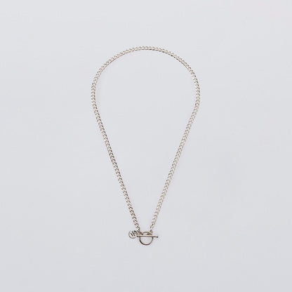 Flat Link Necklace Large 60cm #SILVER [XON025]