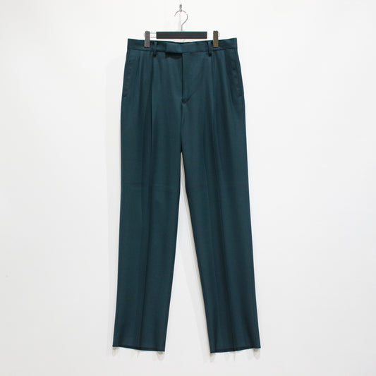 DOUBLE PLEATED TROUSERS #D-TURQUOISE [23FW-WMP-TR18]