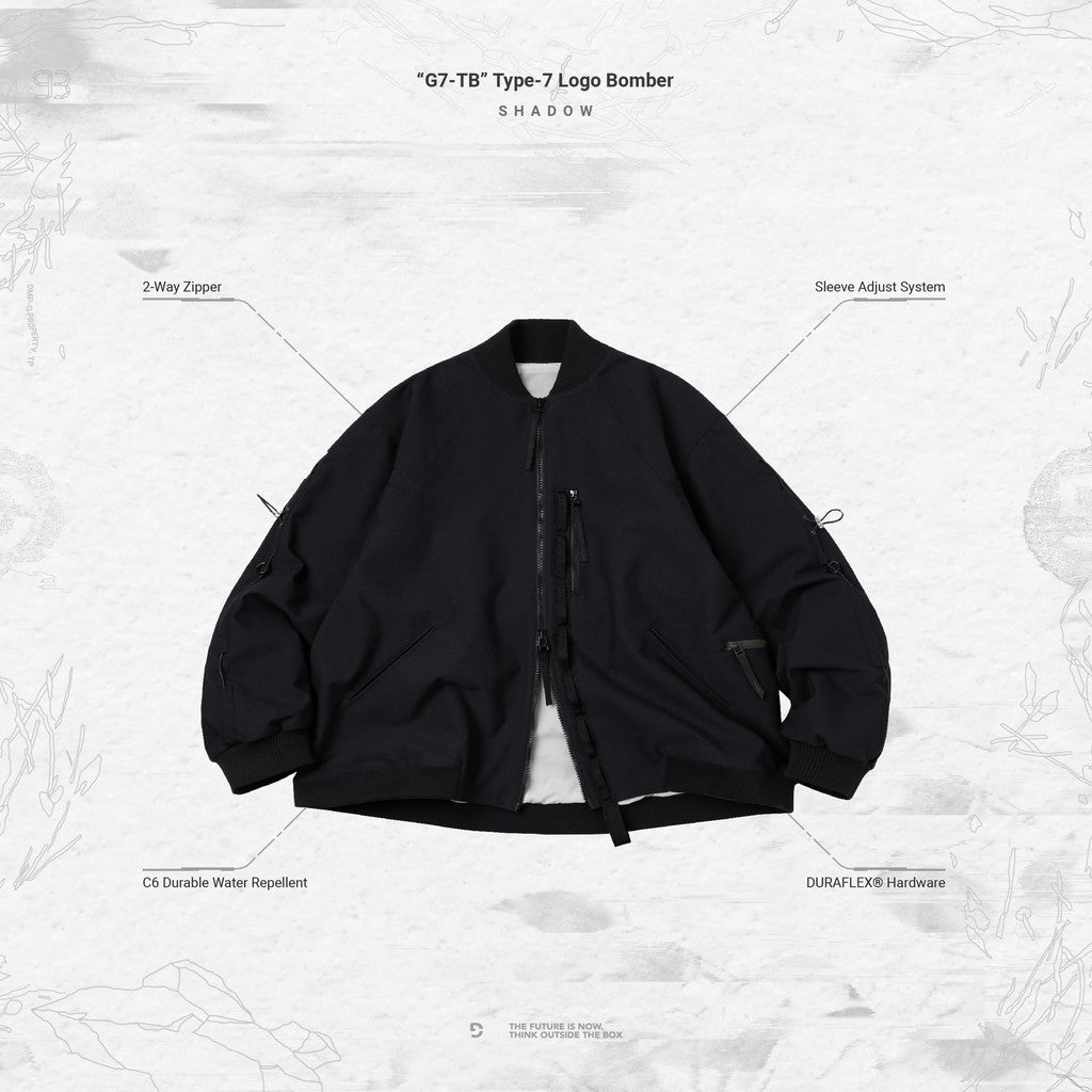 「G7-TB」 Type-7 Logo Bomber #SHADOW [GOOPI-23AW-NOV-02]