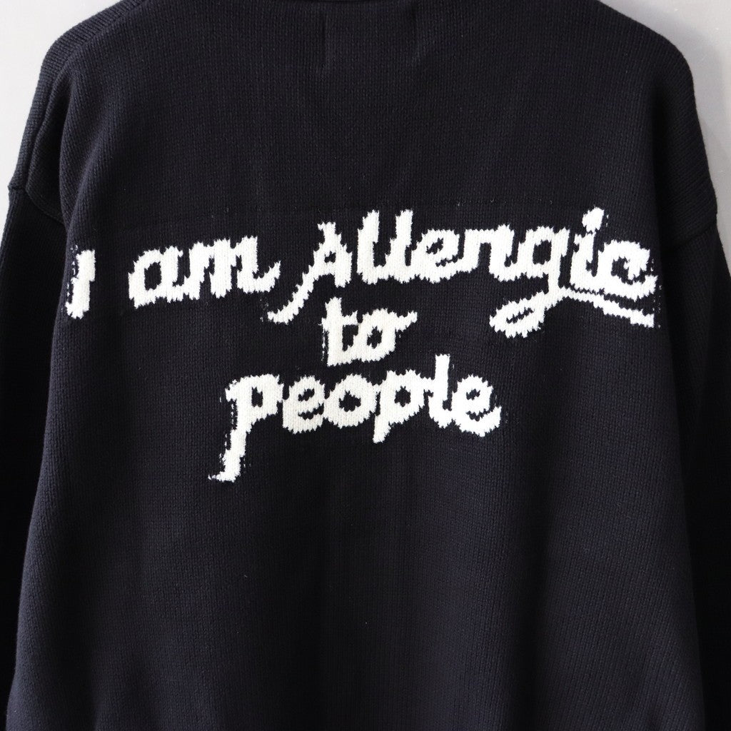 I am Allergic to PeopleKnit Cardigan #BLACK [SC2410-KN01]