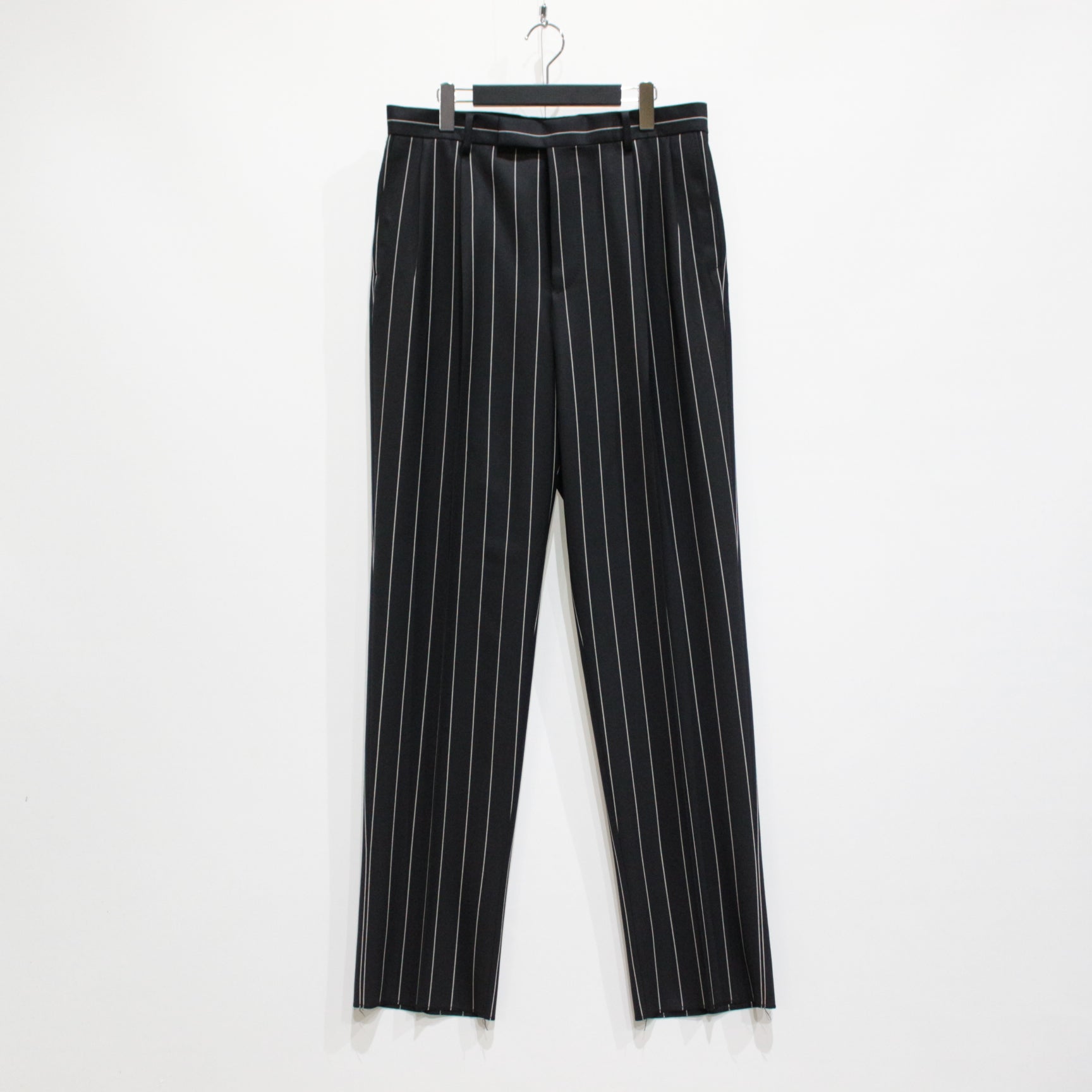 DOUBLE PLEATED TROUSERS #BLACK [23FW-WMP-TR21]