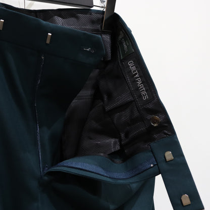PLEATED TROUSERS -TYPE 2- #D-TURQUOISE [23FW-WMP-TR17]