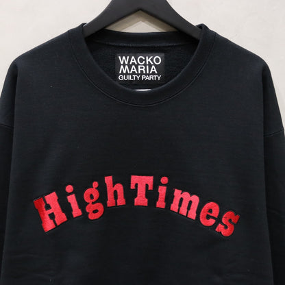 HIGHTIMES | HEAVY WEIGHT CREW NECK SWEAT SHIRT #BLACK [HIGHTIMES-WM-SS12]
