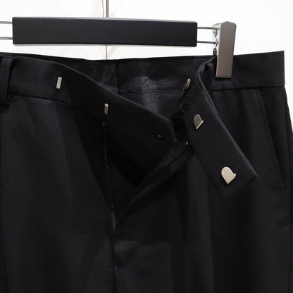 PLEATED TROUSERS -TYPE 2- #BLACK [23FW-WMP-TR02]