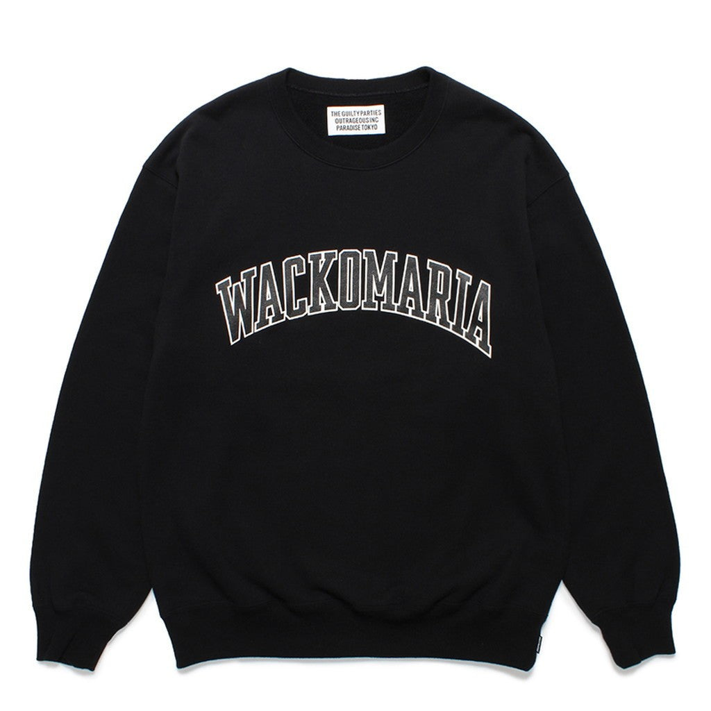 MIDDLE WEIGHT CREW NECK SWEAT SHIRT -TYPE 1- #BLACK [24SS-WMC-SS13]