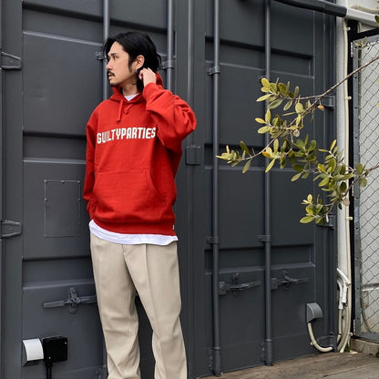 HEAVY WEIGHT PULLOVER HOODED SWEAT SHIRT -TYPE 3- #RED [24SS-WMC-SS08]