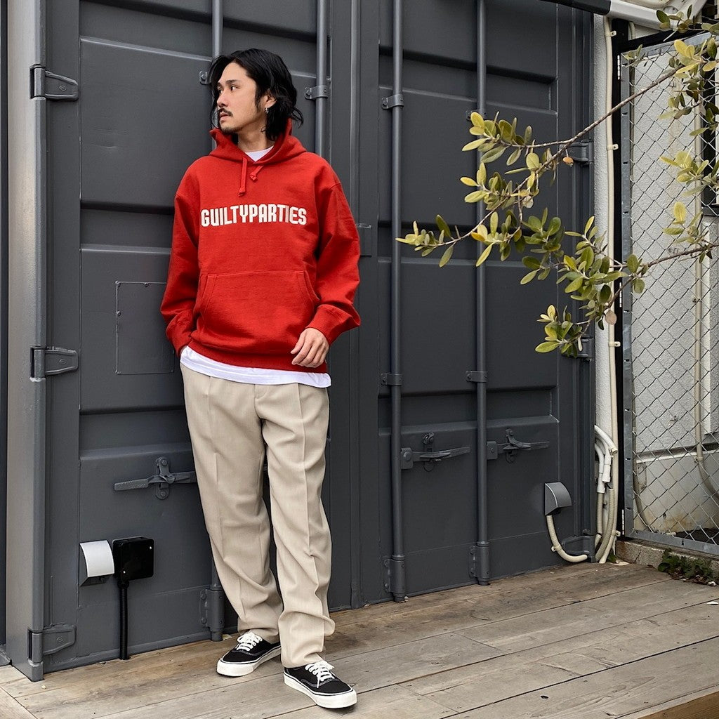 HEAVY WEIGHT PULLOVER HOODED SWEAT SHIRT -TYPE 3- #RED [24SS-WMC-SS08]