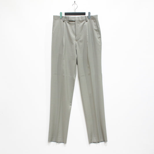 PLEATED TROUSERS -TYPE 2- #GRAYGREEN [23FW-WMP-TR08]