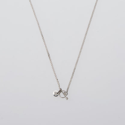 Flat Link Necklace 60cm #SILVER [XON013]
