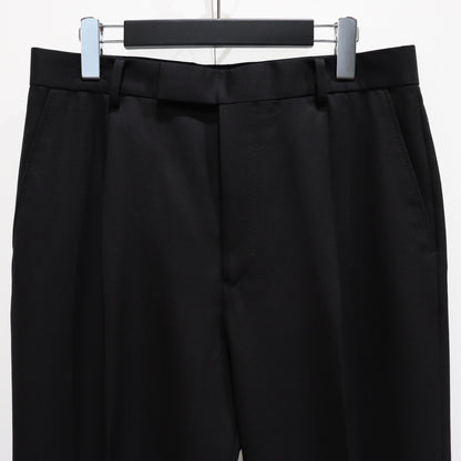 PLEATED TROUSERS -TYPE 2- #BLACK [23FW-WMP-TR02]