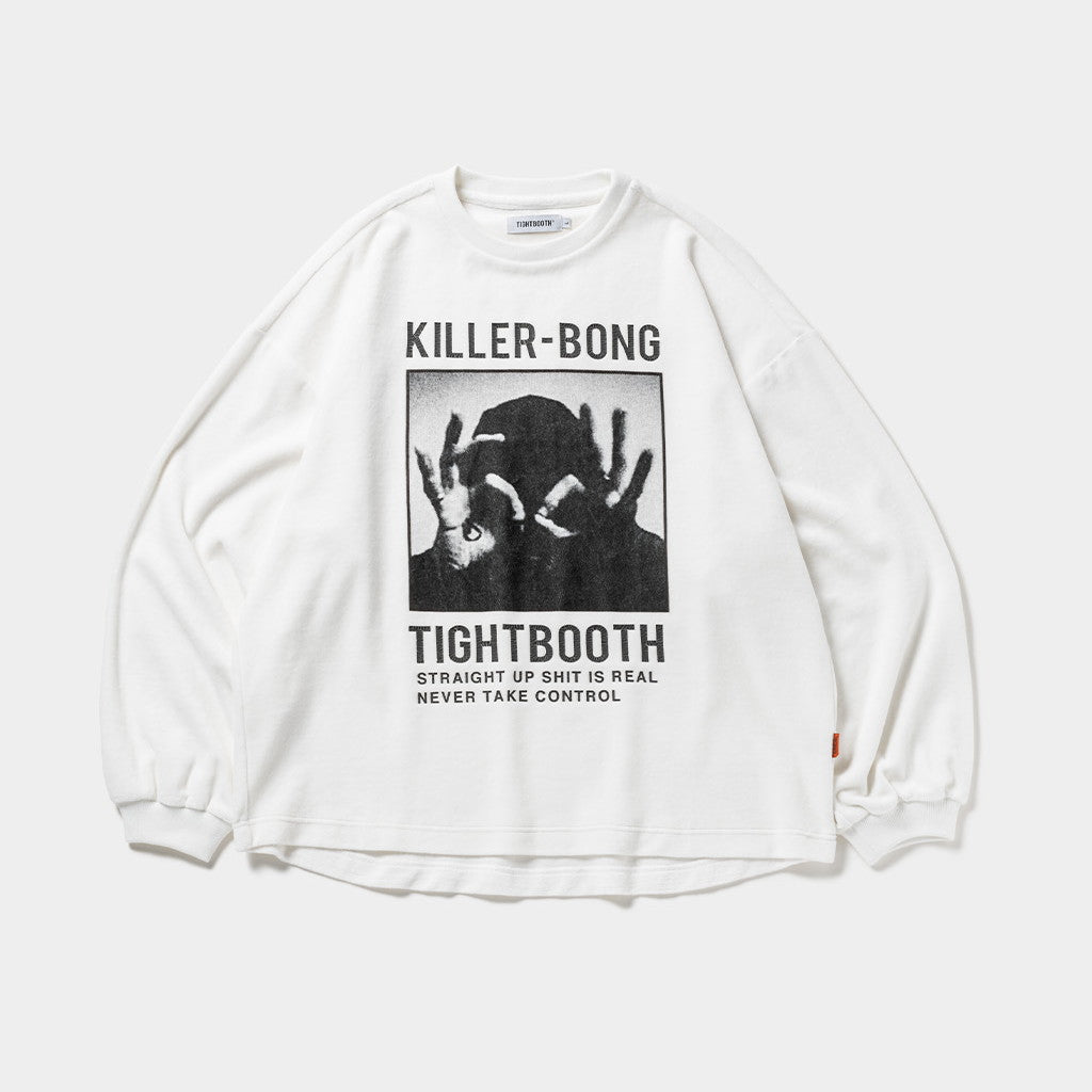 KILLER-BONG TIGHTBOOTH ロングスリーブTシャツ TBKB | HAND SIGN VELOURS #WHITE [FW23-TBKB10] - cocorozashi 三重県