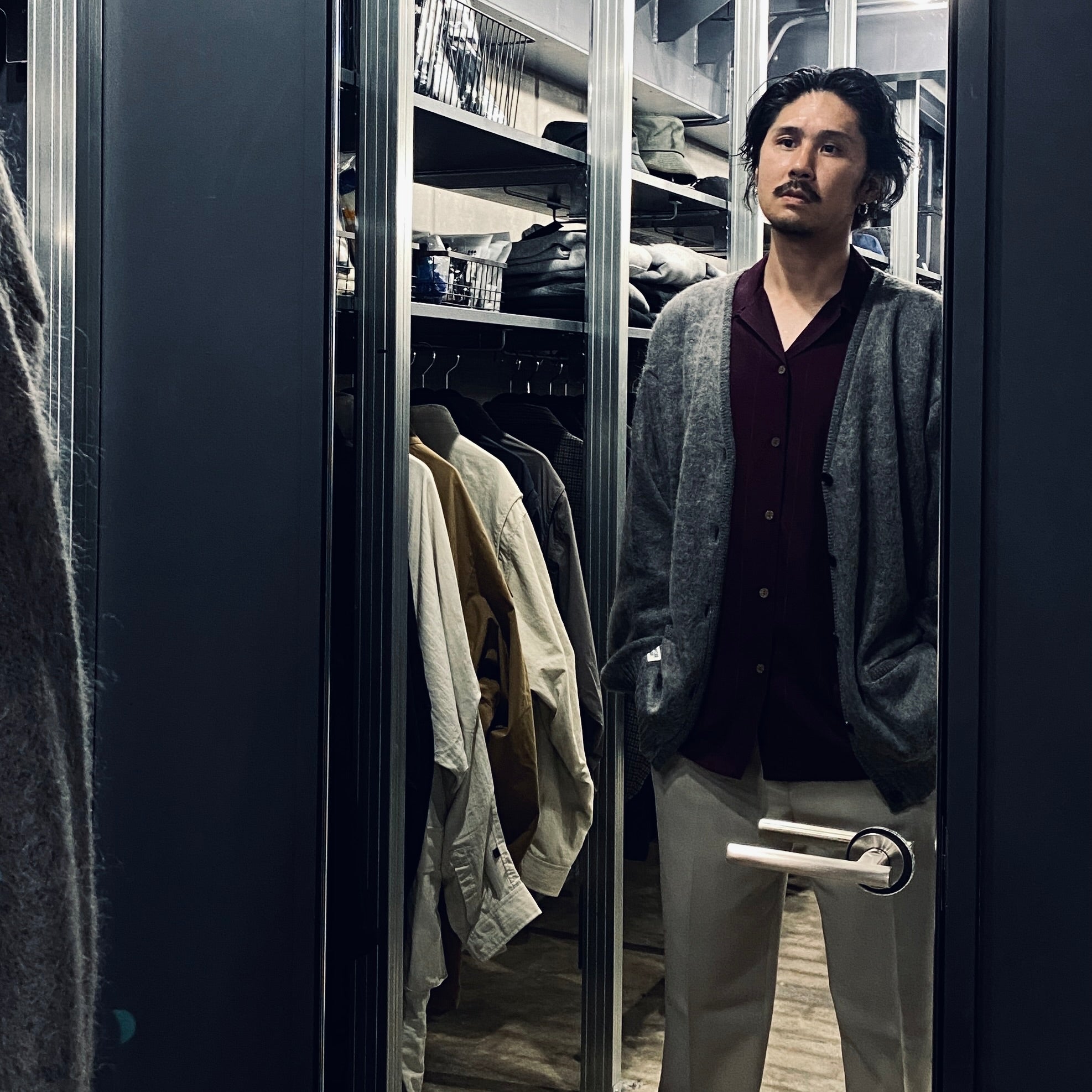 MOHAIR CARDIGAN -TYPE 1- #GRAY [23FW-WMK-KN07]