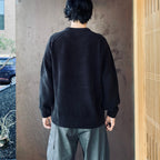 CHENILLE COTTON CREWNECK LENS SWEATER #BLACK 999 [21CMKN196A-005558G-26FWP]