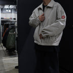 STAND COLLAR NYLON ZIP JACKET #BEIGE [CES24JK14]