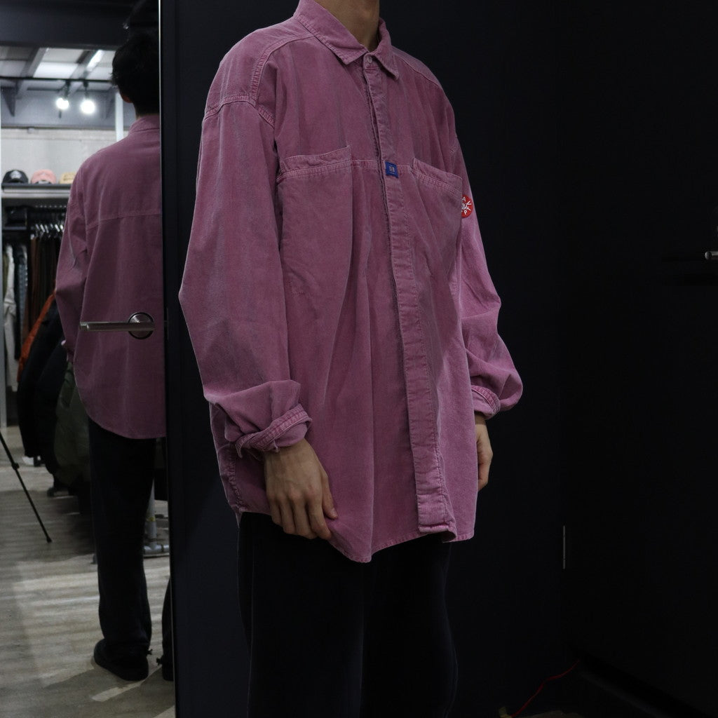 OVERDYE CORD DESIGN BIG SHIRT #PINK [CES24SH04]
