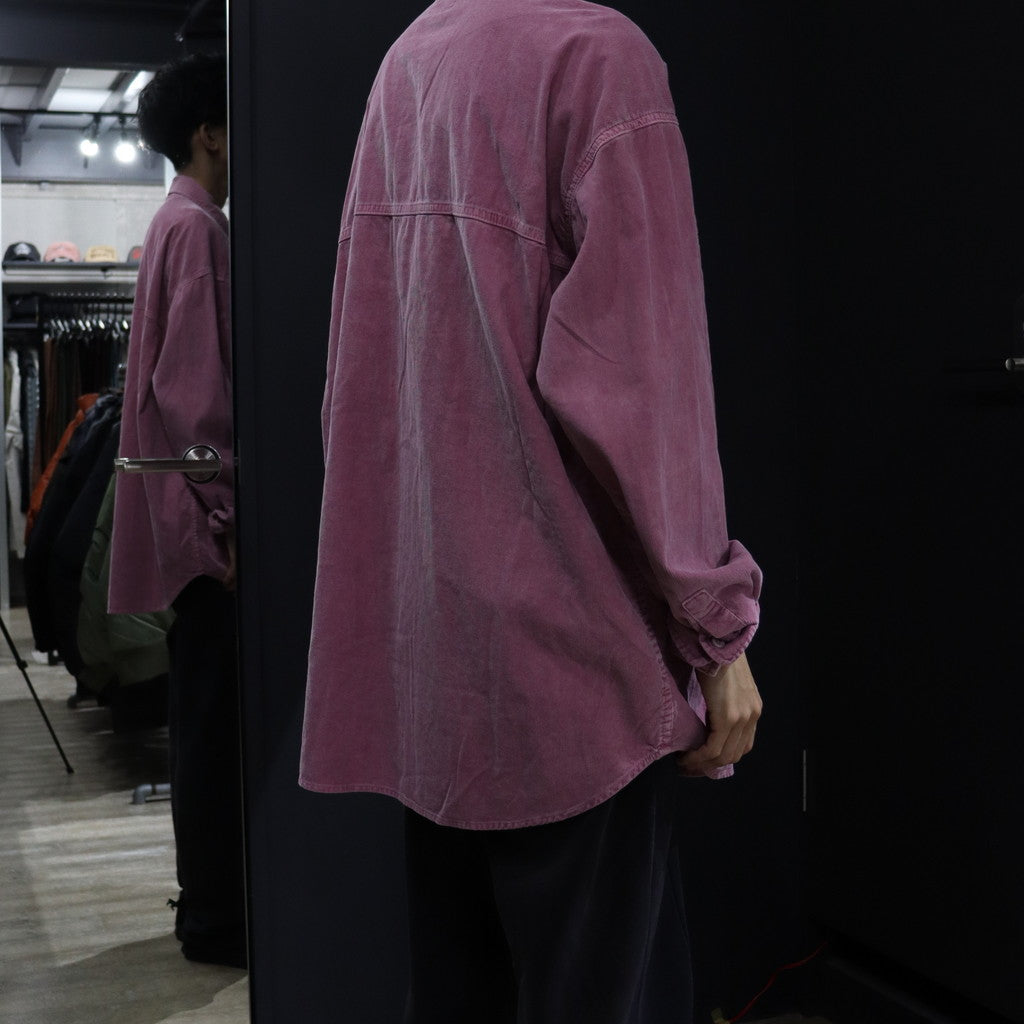 OVERDYE CORD DESIGN BIG SHIRT #PINK [CES24SH04]