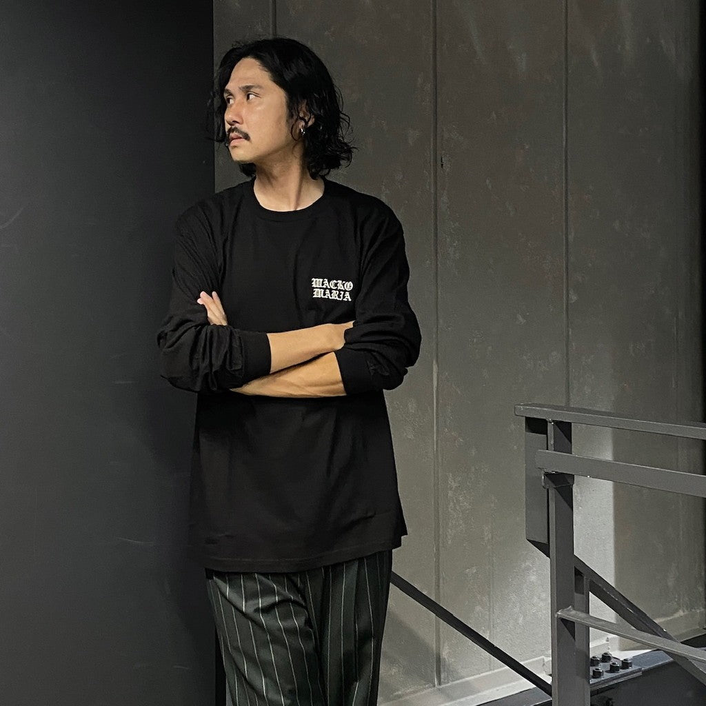 CREW NECK LONG SLEEVE T-SHIRT (TYPE-2) #BLACK [24FW-WMT-LT05]