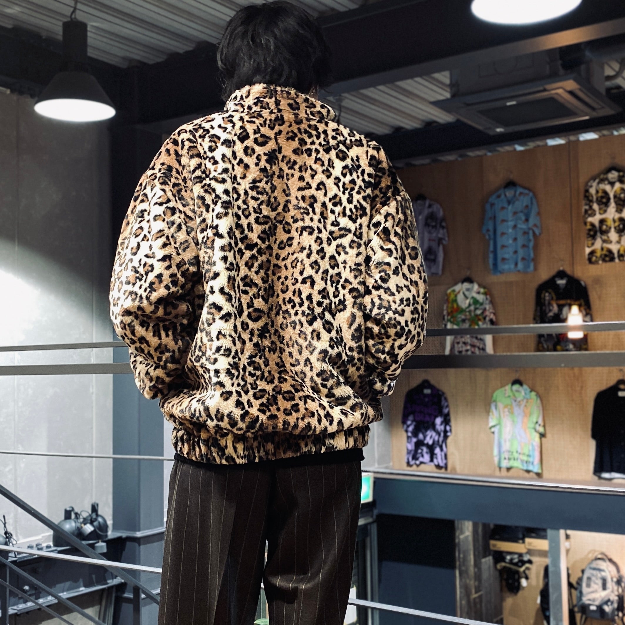 FUR LEOPARD TRACK JACKET #BEIGE [23FW-WMO-TJ04]