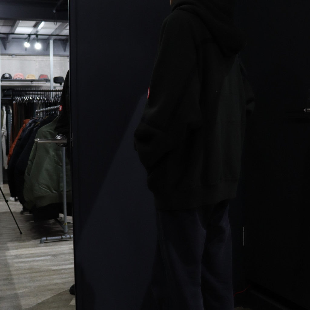 TAPED CUT ZIP HEAVY HOODIE #BLACK [CES24CS08]
