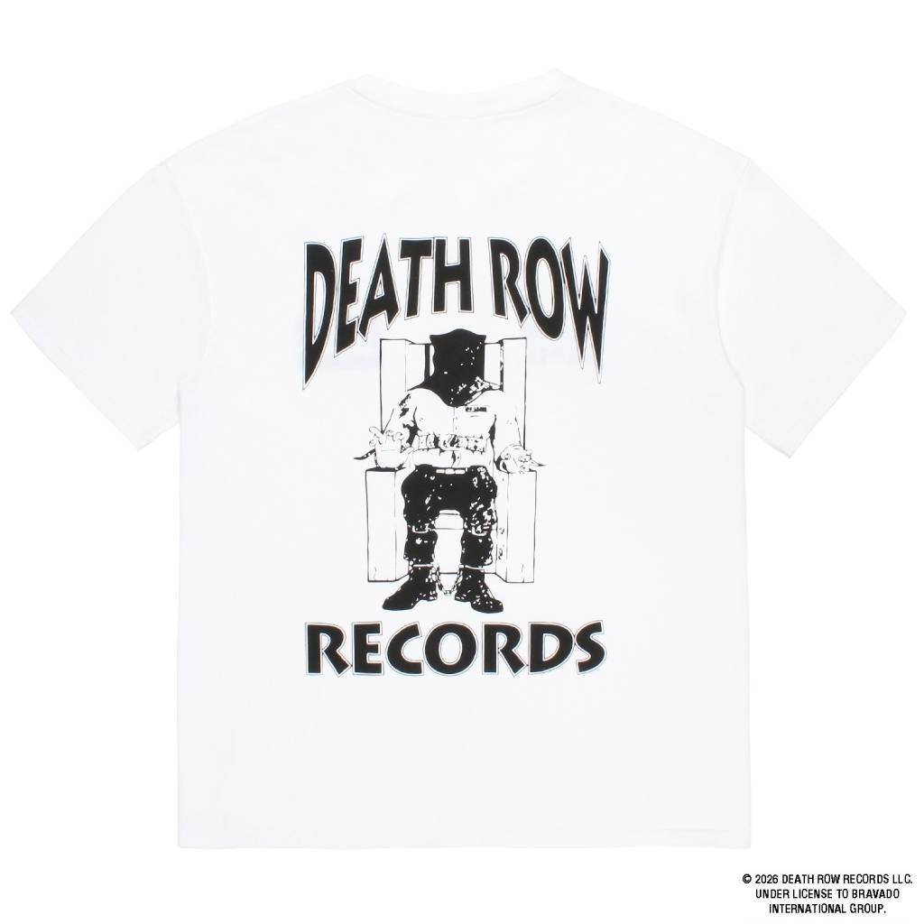 DEATH ROW RECORDS | WASHED HEAVY WEIGHT CREW NECK T-SHIRT #WHITE [DEATHROW-WM-WT02]